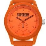 Superdry ‘ Tokyo’ Quartz Plastic and Silicone Casual Watch, Color:Orange (Model: SYG145OO)