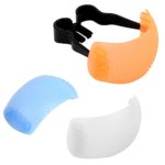 Crazefoto Pop Up Flash Diffuser with Orange, White and Blue Colour Filter Compatible with Canon Nikon Sony Pentax Panasonic Fuji JVC Kodak DSLR Digital Camera Flash