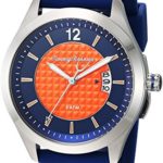 Tommy Bahama Men’s Quartz Stainless Steel and Silicone Casual Watch, Color:Orange (Model: TB00029-04)