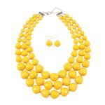 NA Kosmos-LI 5 Colors Acrylic Beads Statement Strand Necklaces