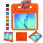 Color Our Life Samsung Galaxy Tab A 8.0 Kids Case, EVA Full-body Protective Cover with Handle Stand and Light Weight Shock Proof Kids Friendly Child Case for Samsung Tab A 8-Inch SM-T350 (Orange)