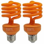 SleekLighting 23 Watt T2 ORANGE Light Spiral CFL Light Bulb, 120V, E26 Medium Base-Energy Saver (Pack of 2)