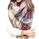 Bess Bridal Women’s Plaid Blanket Winter Scarf Warm Cozy Tartan Wrap Oversized Shawl Cape