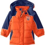iXtreme Baby Boys’ Rip Stop Active Color Block Puffer, Orange, 12 Months