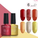 Gel Nail Polish Kit Set of 6 Color UV LED Soak Off Gel 8ml Professional for Home Salon Nail Art F824