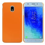 WIRESTER Case Compatible with Samsung Galaxy J3 J337 (Gen 2018), Back Cover Hard Plastic Protector Case Stylish for Galaxy J3 2018 (NOT FIT J3 2016, J3 PRO) – Solid Neon Fluorescent Orange Color