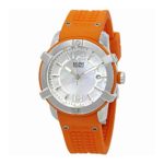 Elini Barokas Women’s ‘Spirit’ Swiss Quartz Stainless Steel and Silicone Watch, Color:Orange (Model: 20005-02-OS)