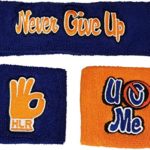 John Cena Headband Wristband Sweatband Set Choice of Color-Blue/Orange