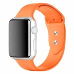 YunTree Compatible with Apple Watch Band 38mm/40mm M/L Size iWatch Sports Band Replacement for Women Man Apple Watch Series 4/3/2/1 Size Comfortable Silicone Strap-Orange