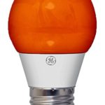 GE Lighting 23054 3-Watt LED 45-Lumen Party Light Bulb with Medium Base, Orange, 1-Pack