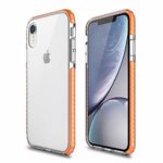 Maxace Case Compatible with iPhone XR Case, Ultra Thin Transparent Crystal Clear PC Back Cover Rubber TPU Bumper, Shockproof Anti-Scratch Case Compatible with Apple iPhone XR 6.1 inch – Orange