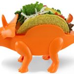 Triceratops Taco Holder – Dinosaur (Holds 2 Tacos!) Incredible Orange Color – for Jurassic & Taco Tuesdays and Parties – Perfect Gift for Taco Lovers – Perfect for Kids AND Adults (GrubKeepers)
