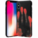 Seternaly Creative Thermal Case for iPhone X iPhone XS (Color Changes from Black To Orange) 5.8 Inch