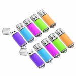 K&ZZ 10 Pack 16GB USB Flash Drive USB 2.0 Memory Stick Thumb Drives (Mixed Colors: Blue Green Pink Purple Orange)