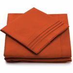 Full Size Bed Sheets – Burnt Orange Luxury Sheet Set – Deep Pocket – Super Soft Hotel Bedding – Cool & Wrinkle Free – 1 Fitted, 1 Flat, 2 Pillow Cases – Rust Full Sheets – 4 Piece