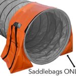 Non-Constricting Saddlebags for Stabilizing Dog Agility Tunnel Equipment Indoor or Outdoor, Orange Color (1 PACK)