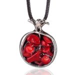 Color Stone Beautiful Fruit Pendant Long Necklaces for women Handmade Women Plant Jewelry