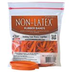 Alliance Rubber 37648#64 Non-Latex Rubber Bands, 1/4 lb poly bag contains approx. 95 bands (3 1/2″ x 1/4″, Orange)