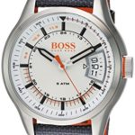 HUGO BOSS Men’s ‘Hong Kong Sport’ Quartz Stainless Steel and Nylon Casual Watch, Color:Grey (Model: 1550015)