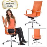 GC Global Direct High Back Modern Office Chair Ergonomic Desk Chair Color Opt (Orange)