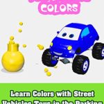 Learning Colours with Fun Monster Truck Cartoon for Kids and Crazy Jumps