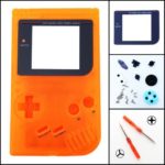 Replacement Full Housing Shell for Original Nintendo DMG-01 GameBoy (1989) Clear Orange Color