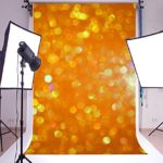 Yeele 5x7ft Bokeh Glitter Dots Photography Backdrop Abstract Sequins Glitter Granular Sparkle Spots Orange Blurry Seamless Vinyl Background Personal Portrait Studio Props