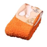 Women Warm Sock Coral Fleece Soft Ankle Socks Comfortable Candy Colors Sock Carpet Drfoytg (Orange)