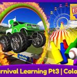 Carnival Learning Pt3 – Learn Colors with Monster Trucks and a Carnival Game for Kids
