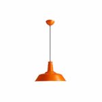 Nordic Vintage Industrial Style Colorful Pendant Lamp LOFT Restaurant Bar Living Room Entrance Decorative Ceiling Light Creative Personality Retro Iron Chandelier E26 (Color : Orange)