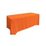 LA Linen Polyester Poplin Rectangular Tablecloth, 90″ x 156″, Orange