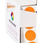 ChromaLabel 3/4 inch Removable Color-Code Dot Labels | 1,000/Dispenser Box (Orange)