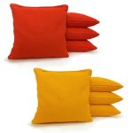 8 Standard Corn Filled Regulation Duck Cloth Cornhole Bags! 17 COLORS (YOU PICK)!! (Yellow/Orange)