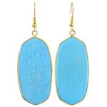 SUNYIK Women’s Stone Crystal Dangle Drop Earrings Teardrop/Oval