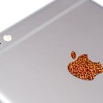 Orange Glitter Color Changer Overlay for Apple iPhone 8 and 8 Plus Logo Vinyl Sticker Decal