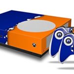 Ripped Colors Blue Orange – Decal Style Skin Set fits XBOX One S Console and 2 Controllers (XBOX SYSTEM SOLD SEPARATELY)
