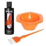 Arctic Fox Bundle with Tint Brush and Bowl, 100% Vegan Semi Permanent Hair Color Dye, 4 Oz or 8 Oz (4oz, Sunset Orange)