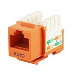 Monoprice Cat6?Punch Down Keystone Jack – Orange