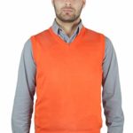 Blue Ocean Solid Color Sweater Vest Orange XX-Large