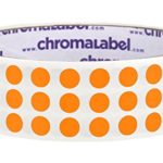 ChromaLabel 1/4 inch Color-Code Dot Labels | 1,000/Roll (Orange)