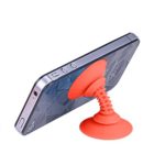 Dolloress Candy Color Silicone Double-Sided Suction Cup Holder Sucker Stand Mount Support for Mobile Cell Phone (Orange)