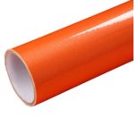 Temall Solid Color Gloss Contact Paper Self Adhesive Peel and Stick Wallpaper for Counter Top 24”x79”(Orange)