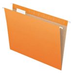 Pendaflex Recycled Hanging Folders, Letter Size, Orange, 1/5 Cut, 25/BX (81607)