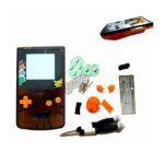 Hot With Screwdrivers Plastic Housing Pikachu Version Limited Screen Lens Housing Shell Cover Fit For GBC Gameboy Color Game Console Cover (Clear black-orange p1)
