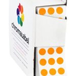 ChromaLabel 1/4 inch Color-Code Dot Labels | 1,000/Dispenser Box (Orange)