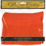 Amscan Heavy Duty Party Spoon Tableware, Orange Peel, Plastic , Full Size, Pack of 48 Party Supplies