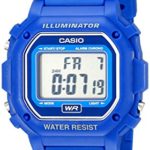 Casio F108WH Water Resistant Digital Blue Resin Strap Watch