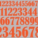 Numbers Vinyl Decals Stickers Sport Helmet Select Color 1″, 1.5″ and 2″ New Orange