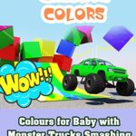Colours for Baby with Monster Trucks Smashing Colored Cubes