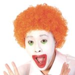 Funny Curly Afro Wig World Cup Football Fan Cosplay Wig Humor Clown Wig 6 Color (Orange)